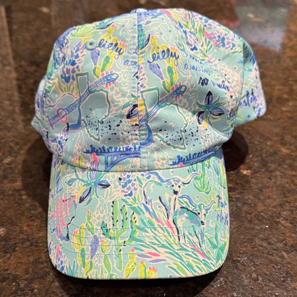 Lilly Pulitzer Texas Pastel Tropical Print Baseball Cap